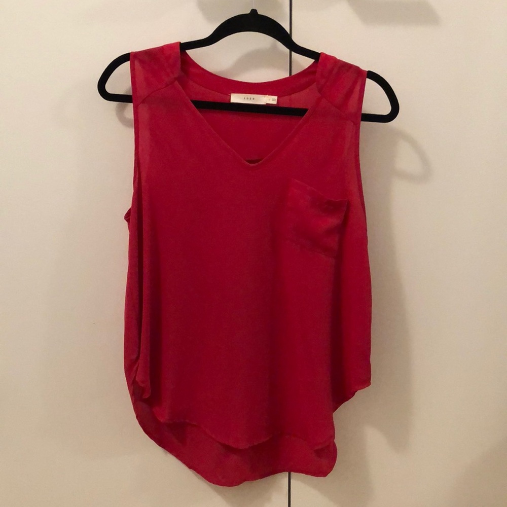 Pink tank blouse
